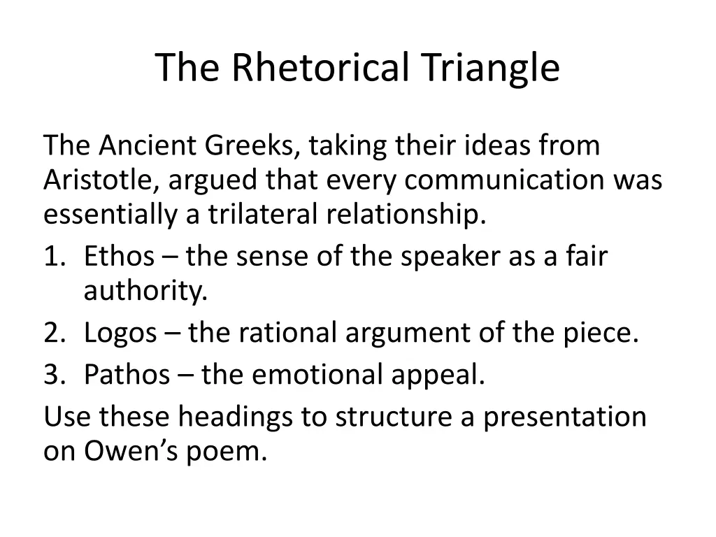the rhetorical triangle