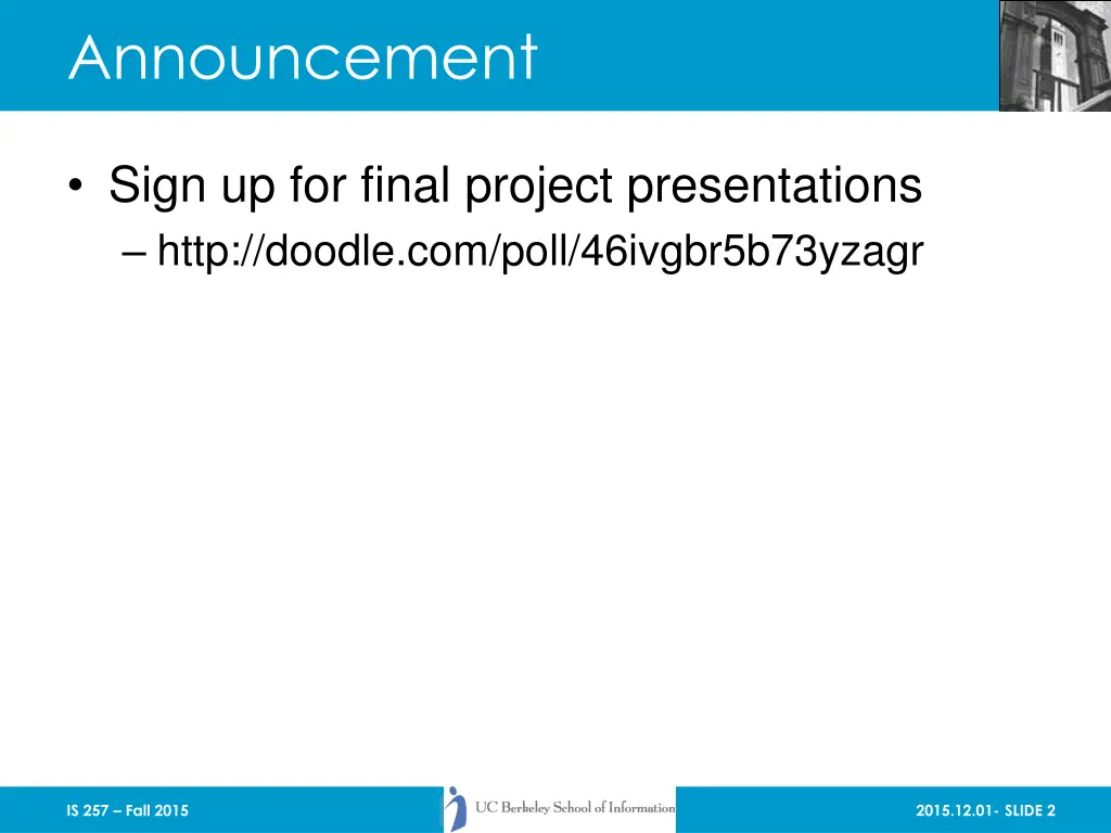 announcement