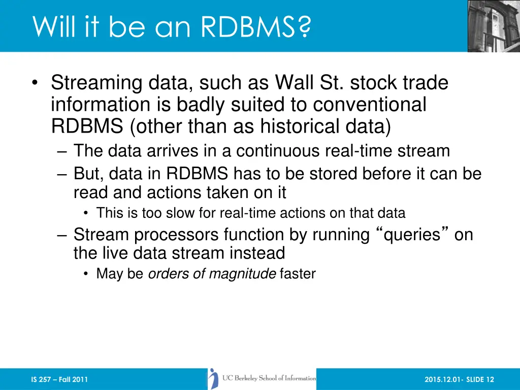 will it be an rdbms 1