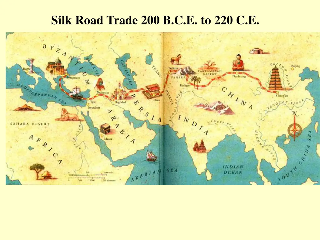 silk road trade 200 b c e to 220 c e