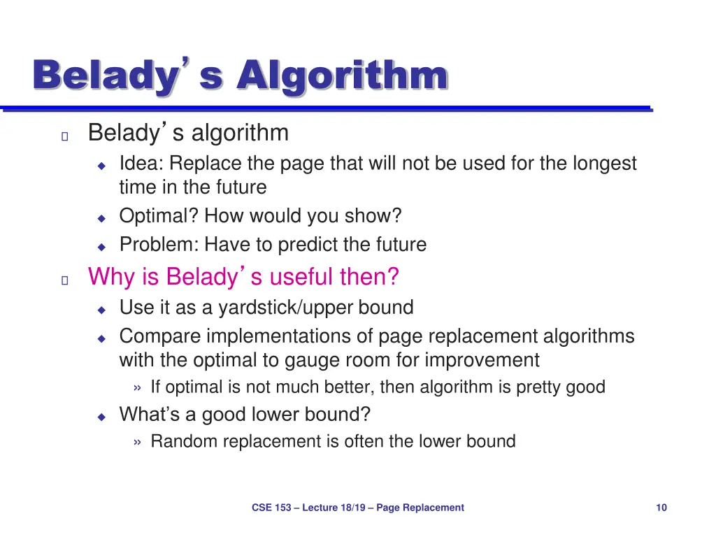 belady s algorithm