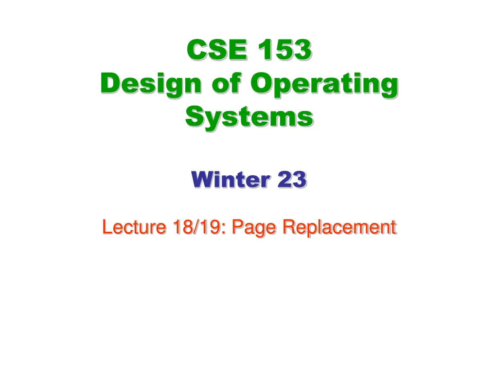cse 153