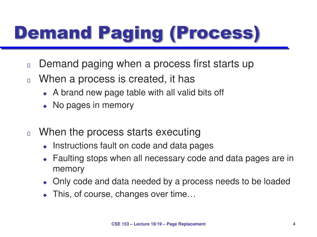 demand paging process