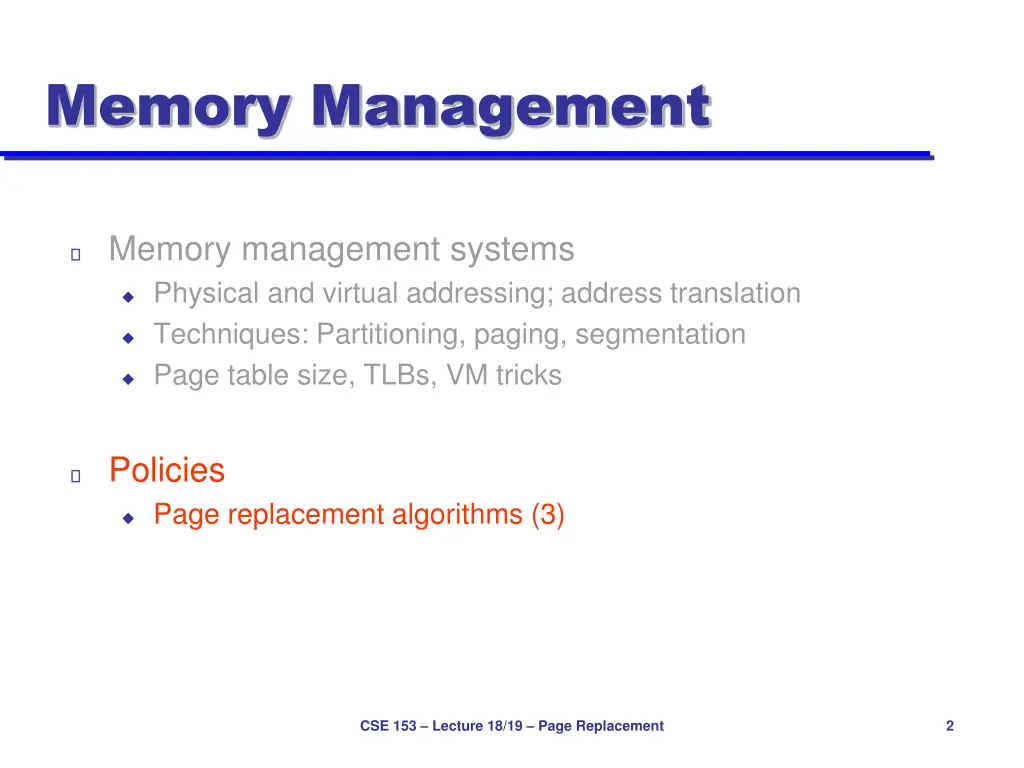 memory management