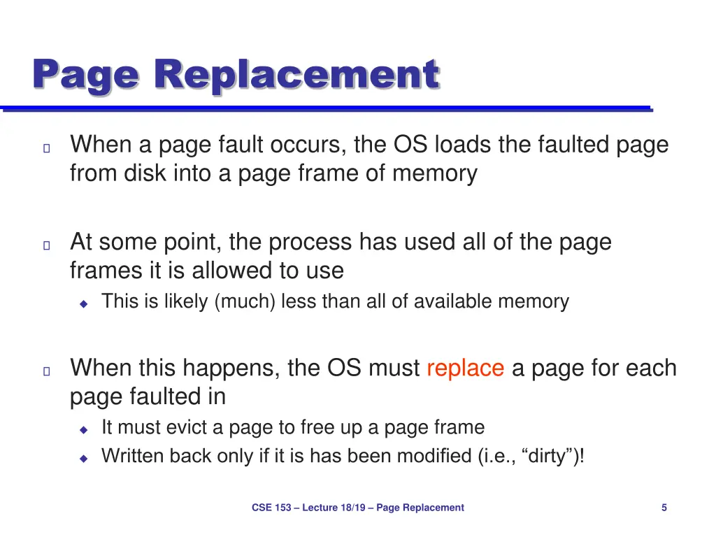 page replacement