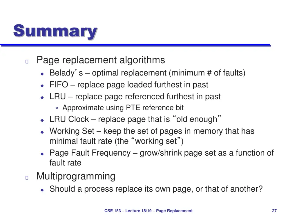 summary