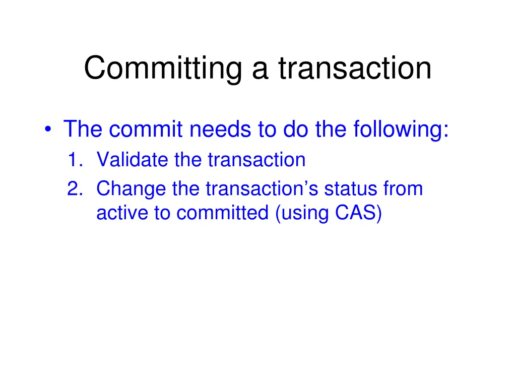 committing a transaction