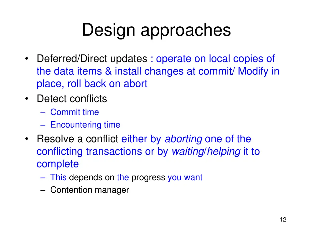design approaches