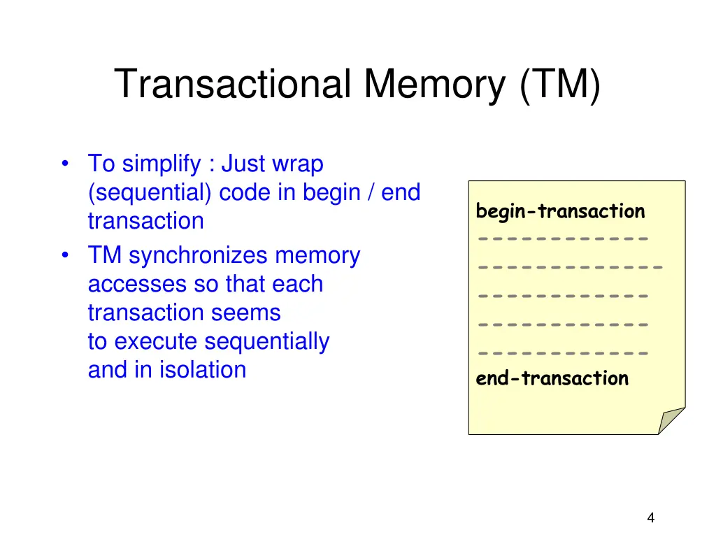 transactional memory tm
