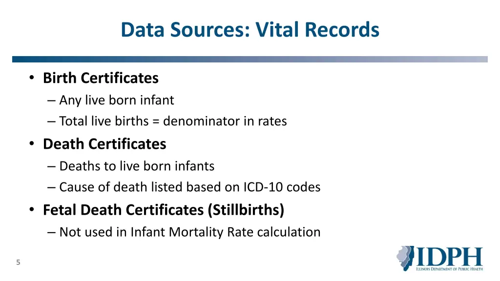 data sources vital records