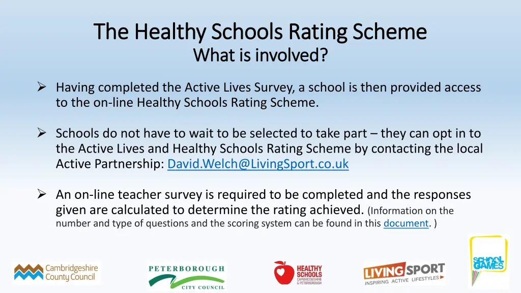 the healthy schools rating scheme the healthy 2