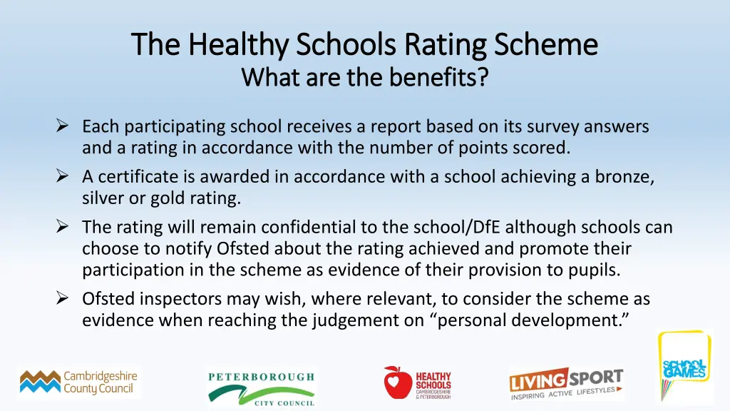 the healthy schools rating scheme the healthy 3