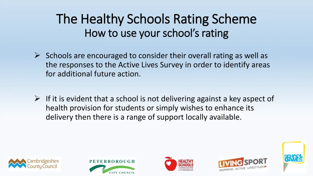 the healthy schools rating scheme the healthy 4