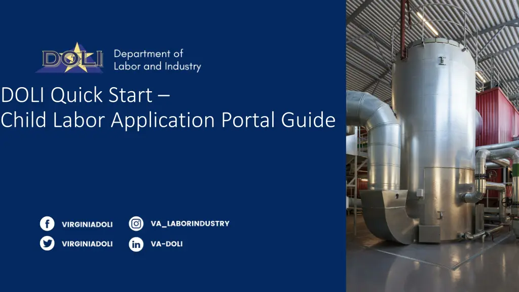 doli quick start child labor application portal