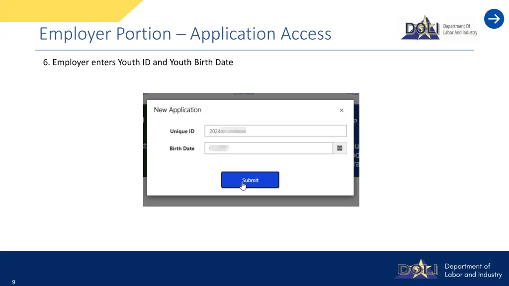 employer portion application access