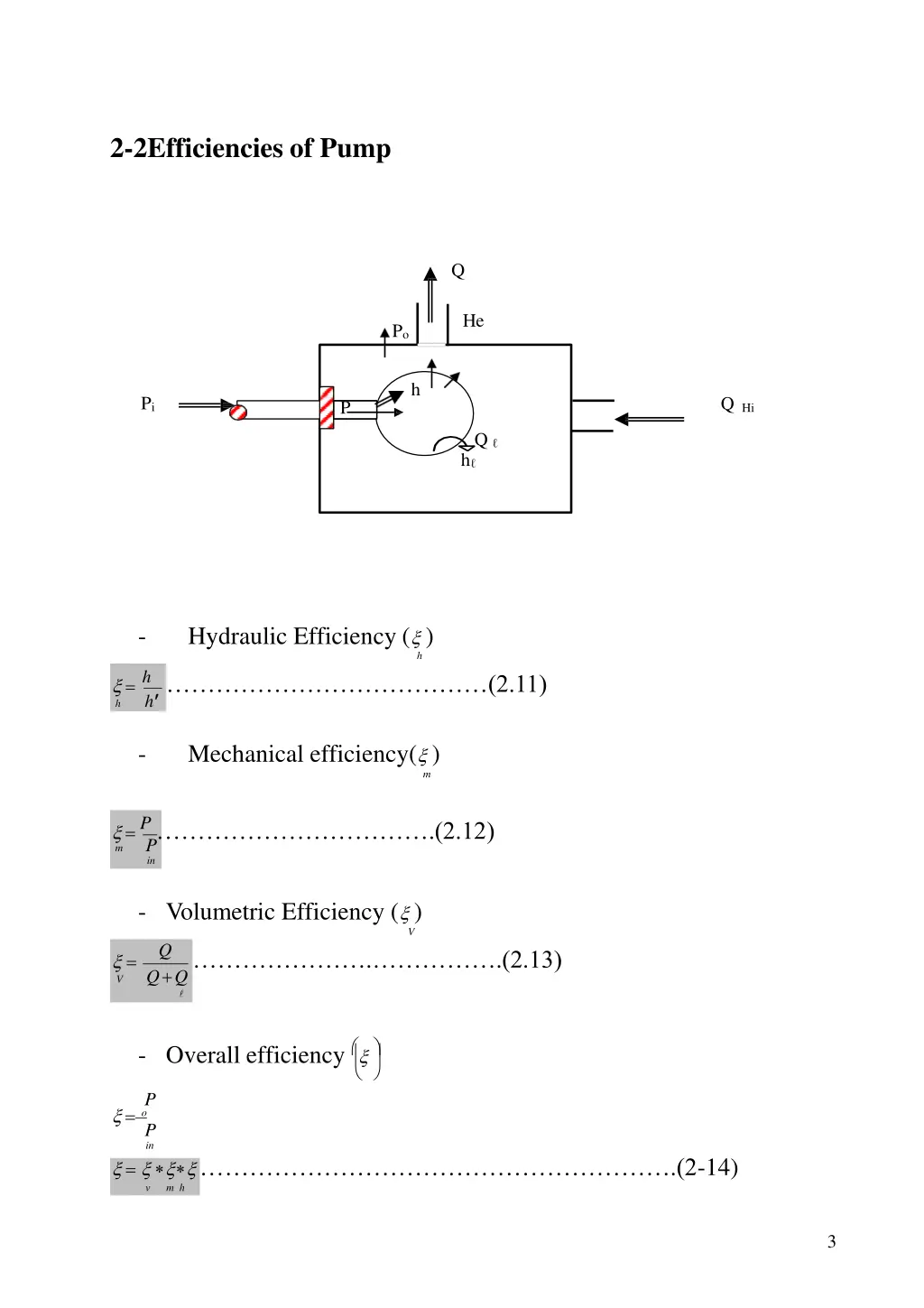 2 2efficiencies of pump