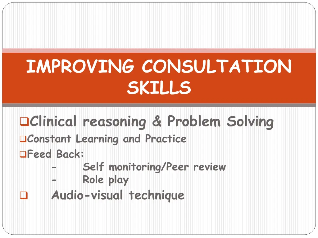 improving consultation skills 1