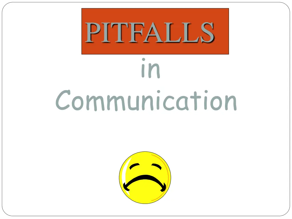 pitfalls