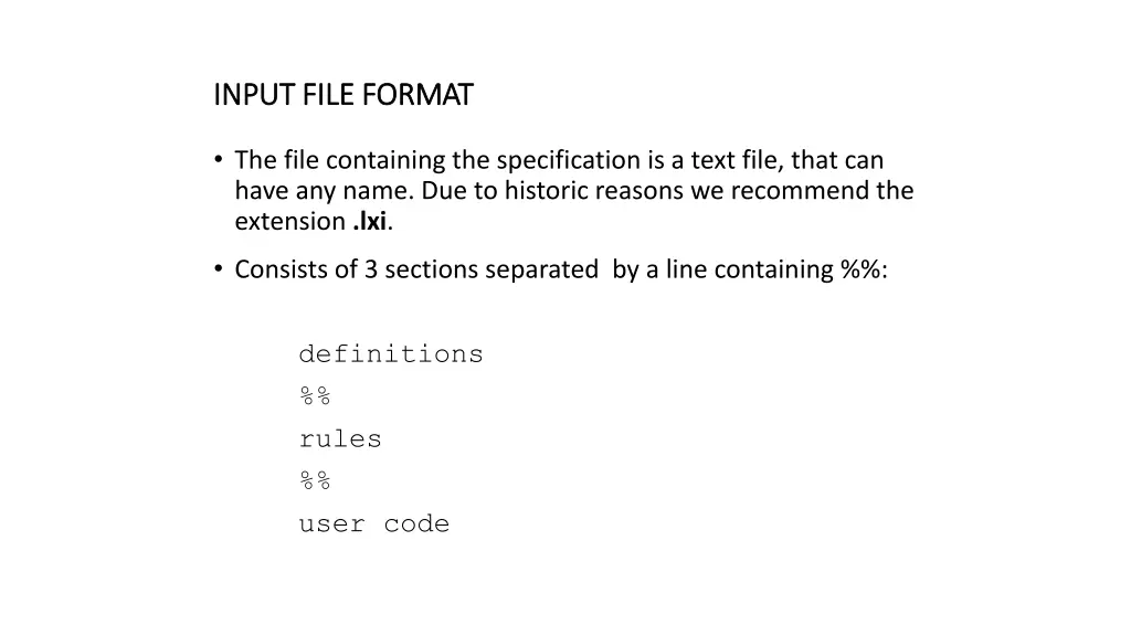 input file format input file format