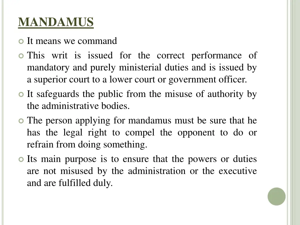 mandamus