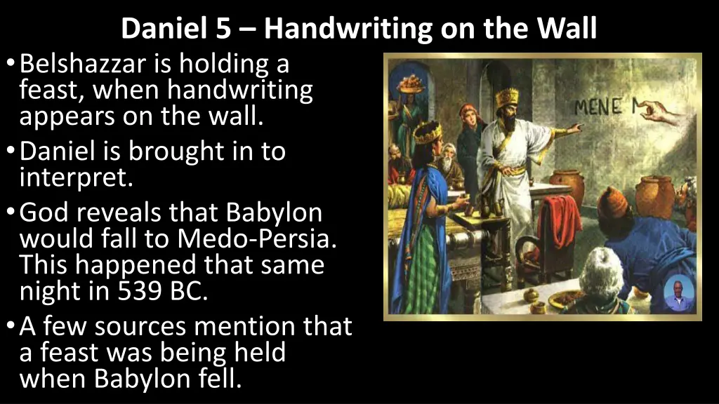 daniel 5 handwriting on the wall belshazzar