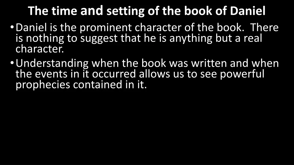 the time and setting of the book of daniel daniel