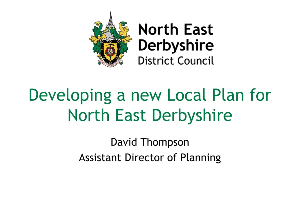 developing a new local plan for north east