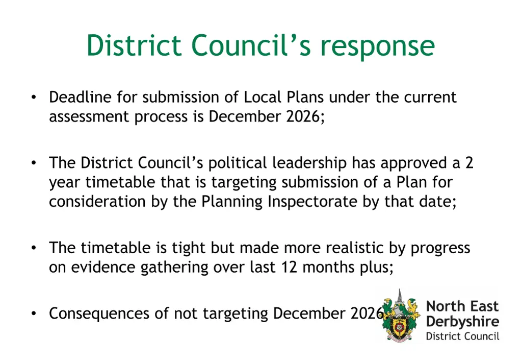 district council s response