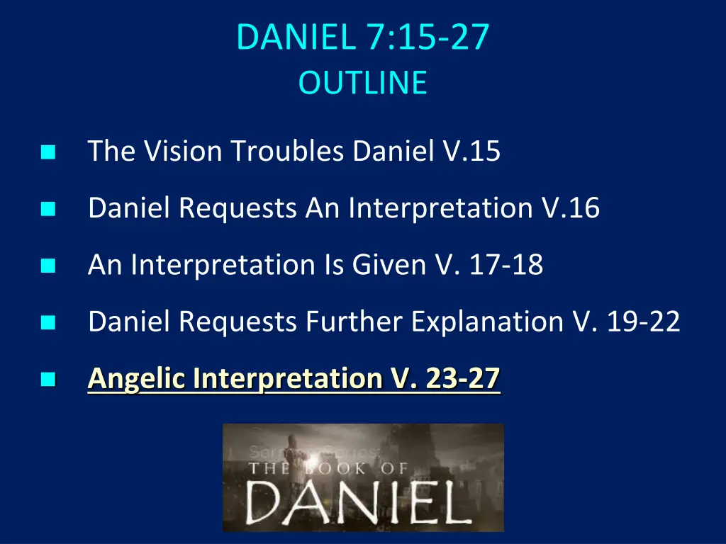 daniel 7 15 27 outline 5