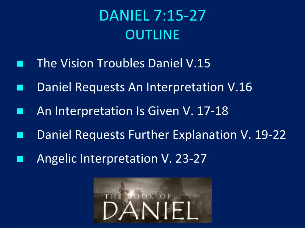 daniel 7 15 27 outline