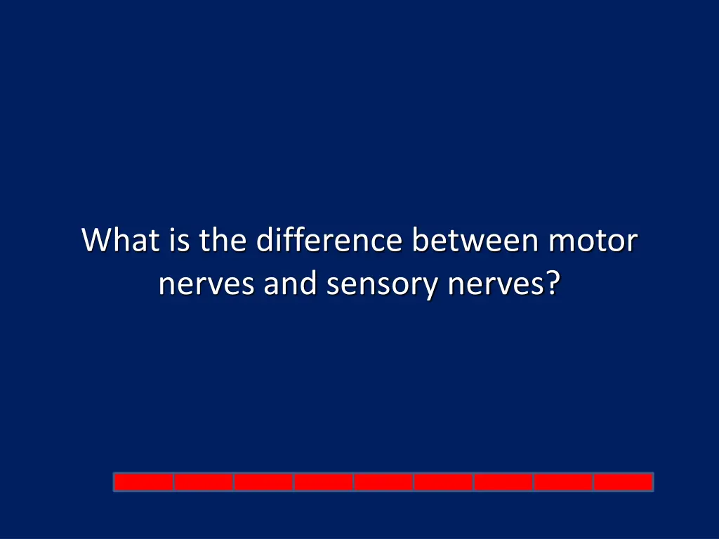 what is the difference between motor nerves