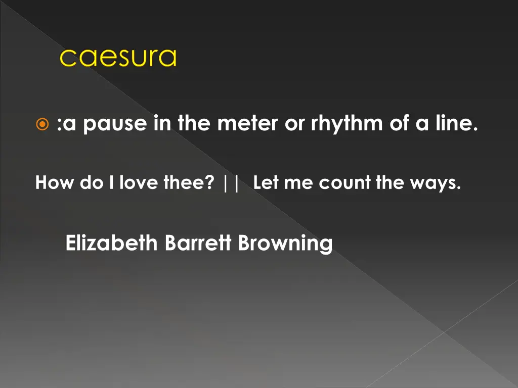 caesura
