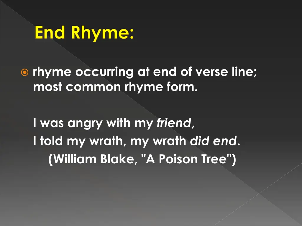 end rhyme