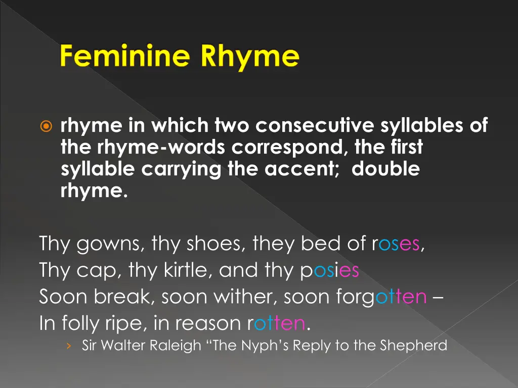 feminine rhyme