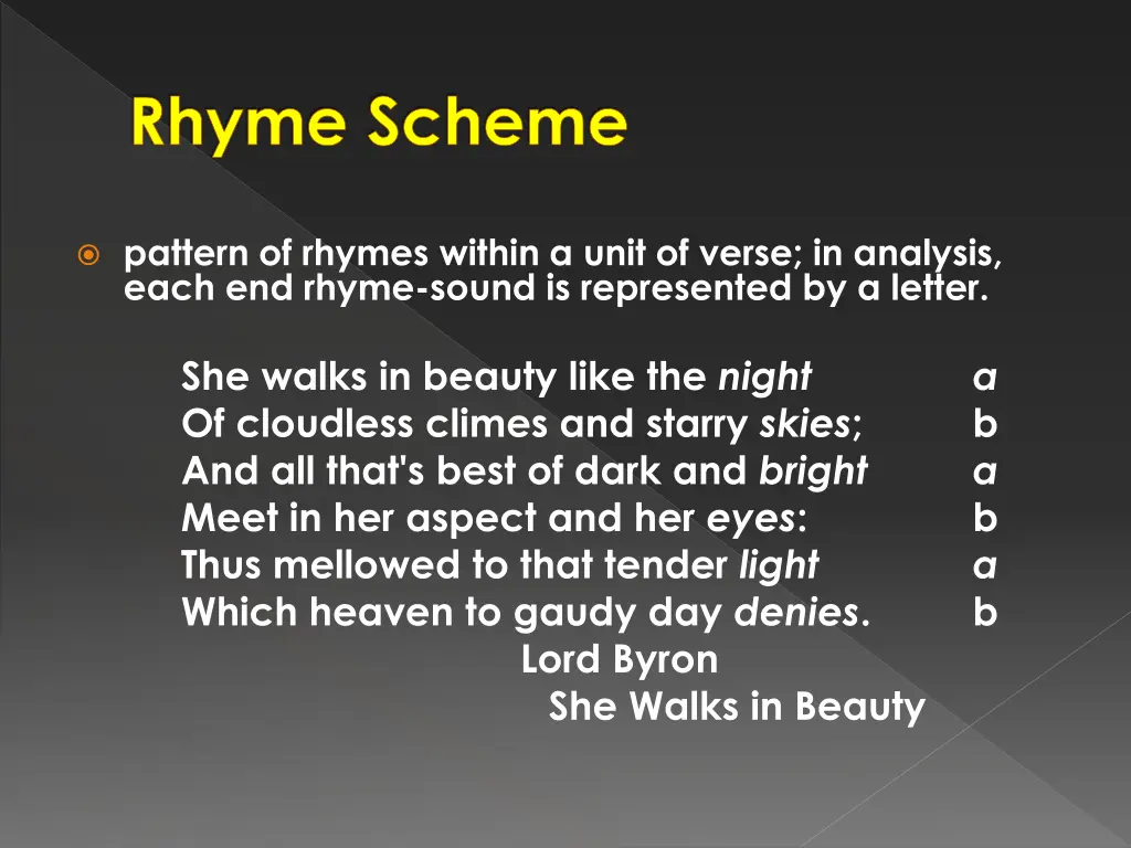 rhyme scheme