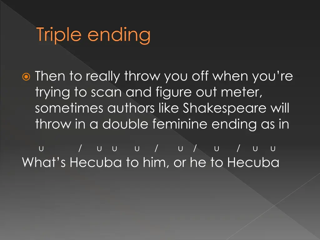 triple ending