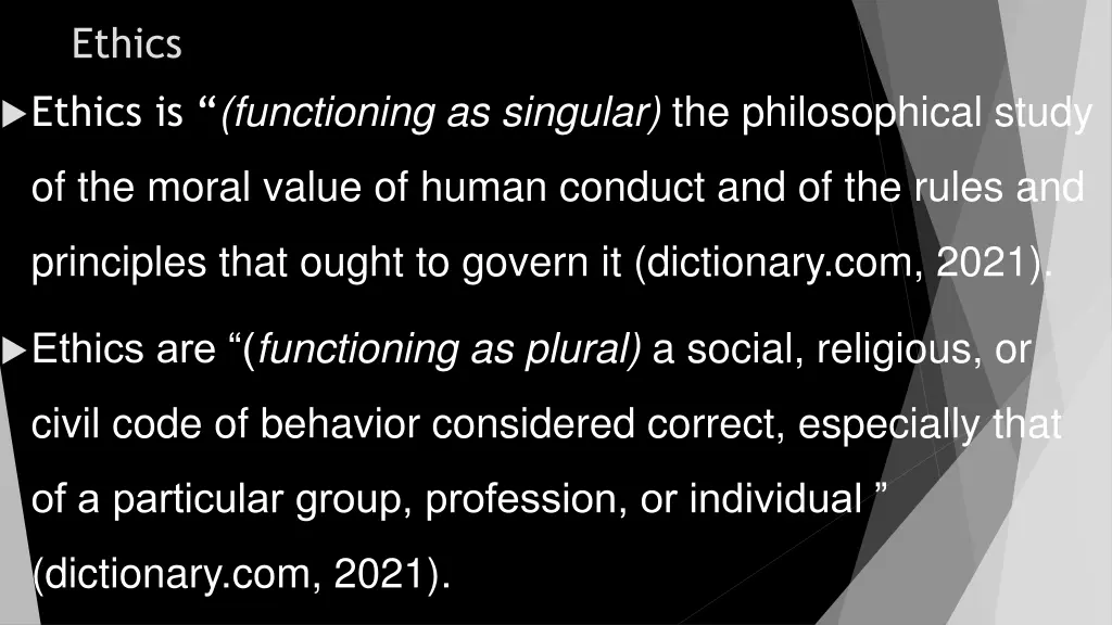 ethics