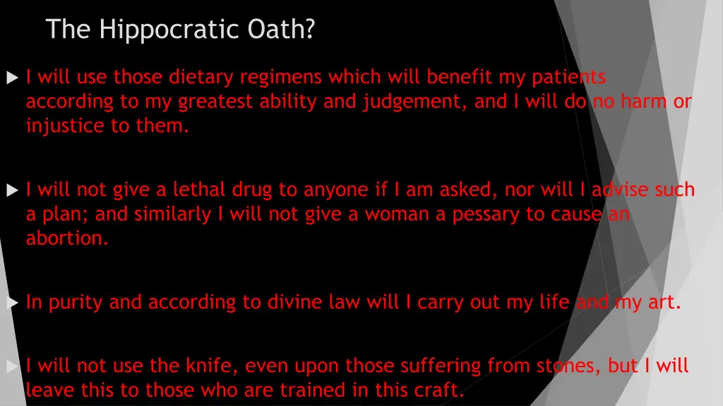 the hippocratic oath