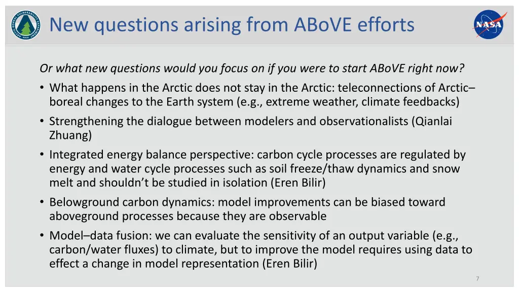 new questions arising from above efforts