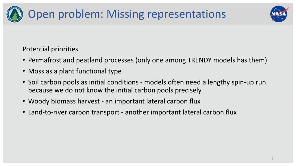 open problem missing representations