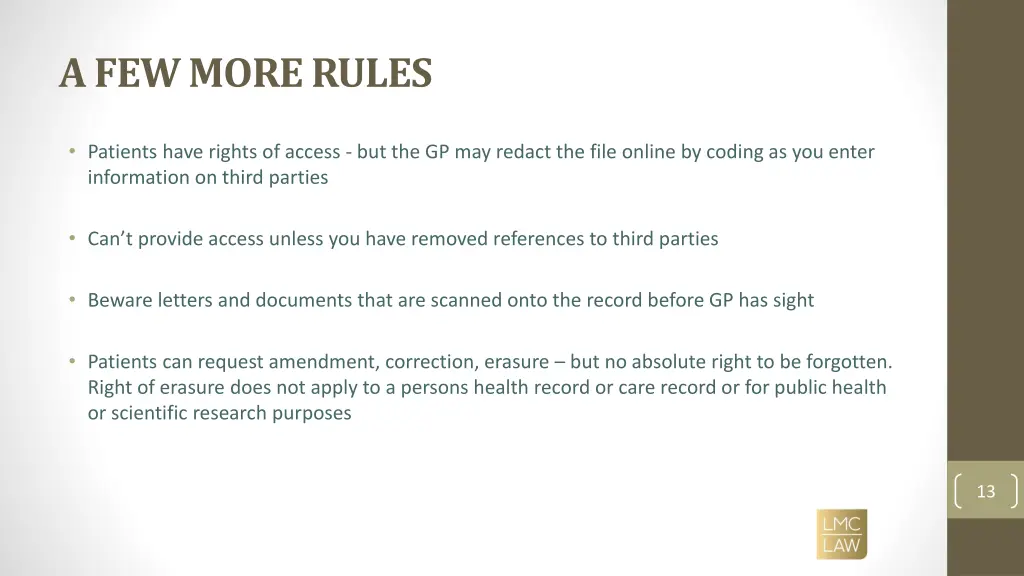 a few more rules