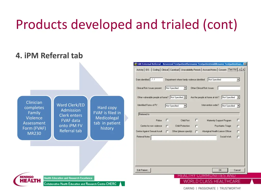 products developed and trialed cont