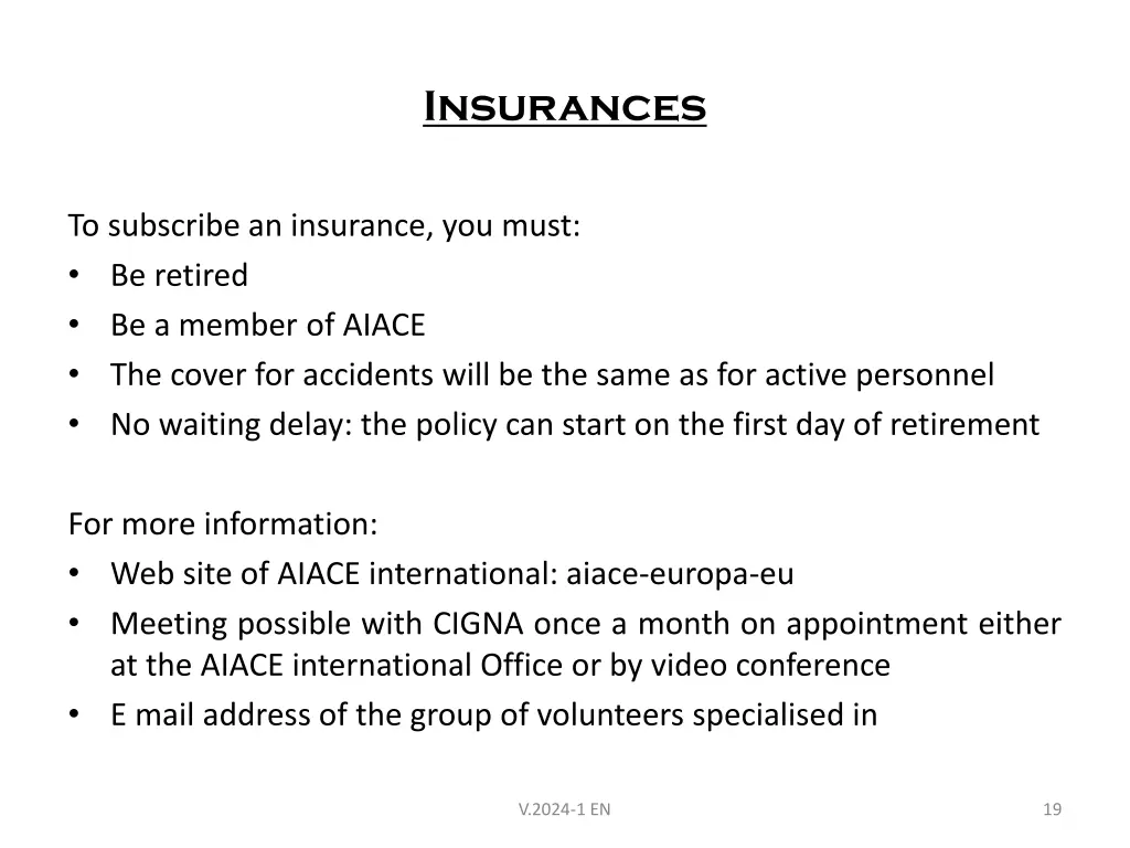 insurances
