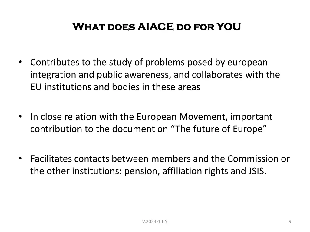 what does aiace do for you what does aiace
