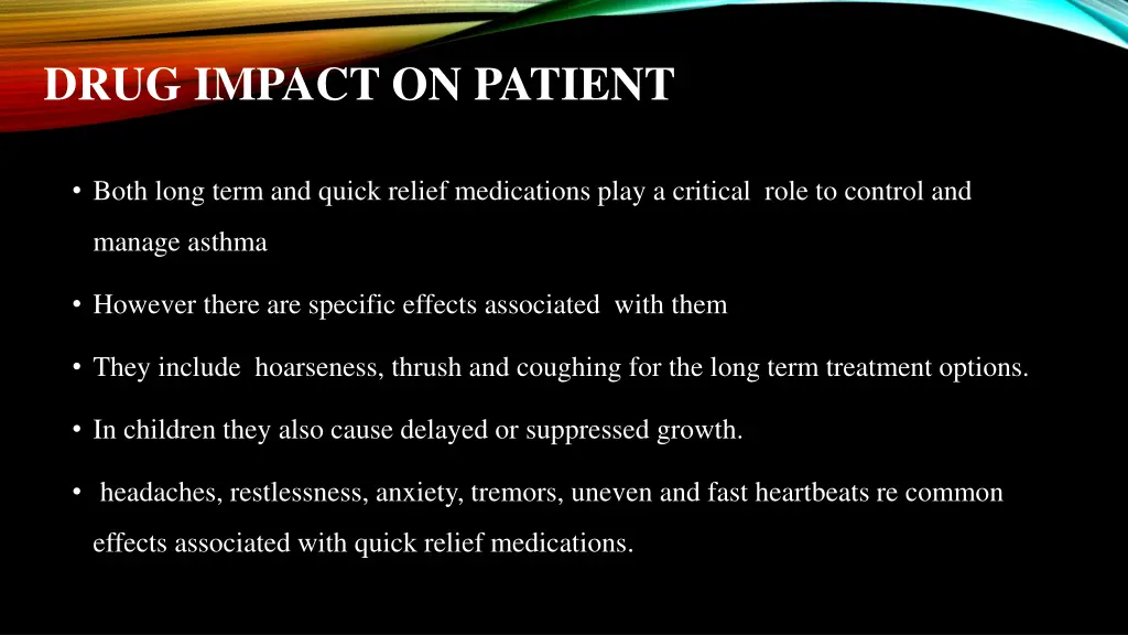 drug impact on patient