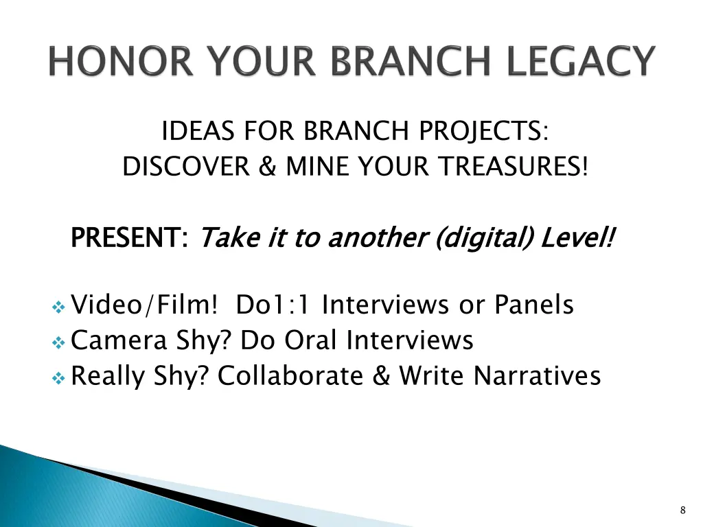 ideas for branch projects discover mine your 1