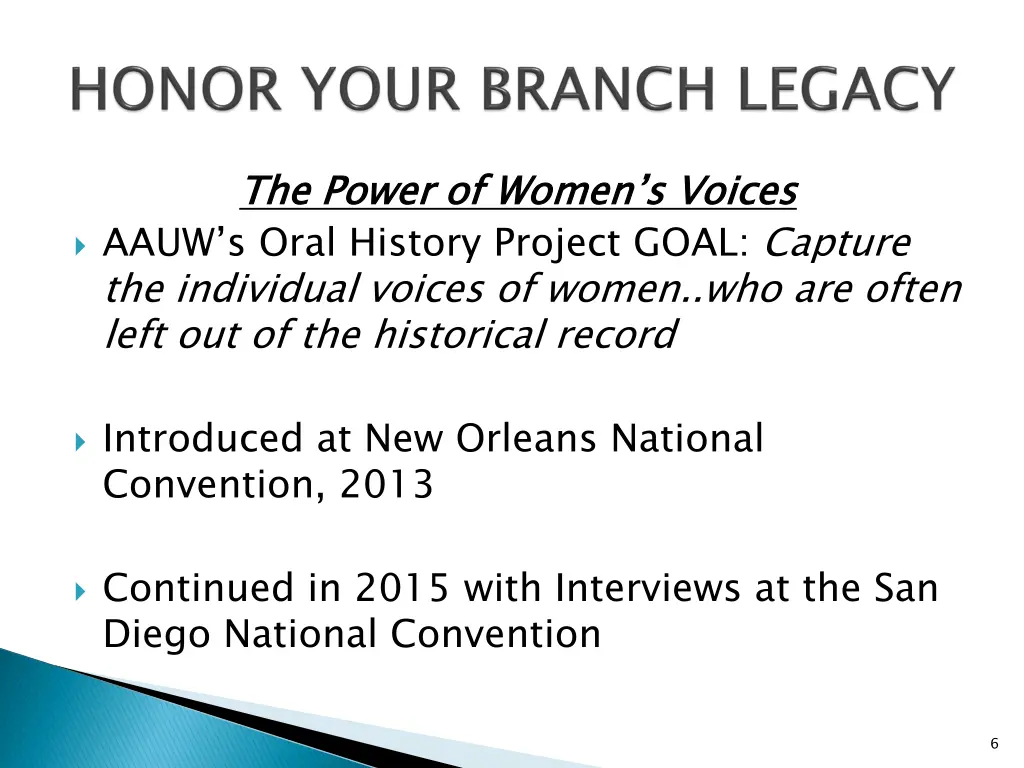 the power of women s voices aauw s oral history