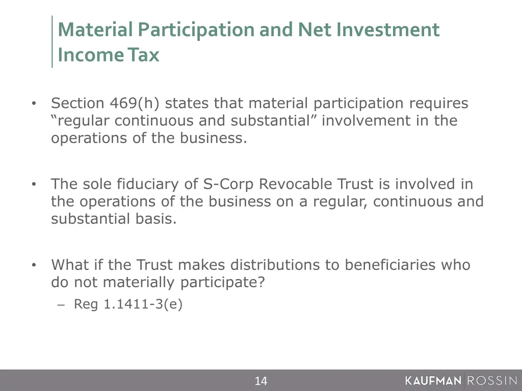material participation and net investment income