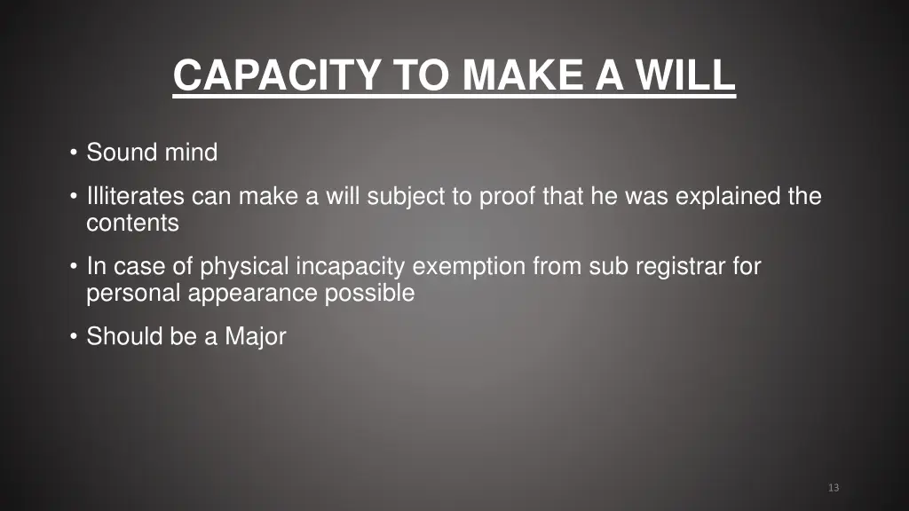 capacity to make a will