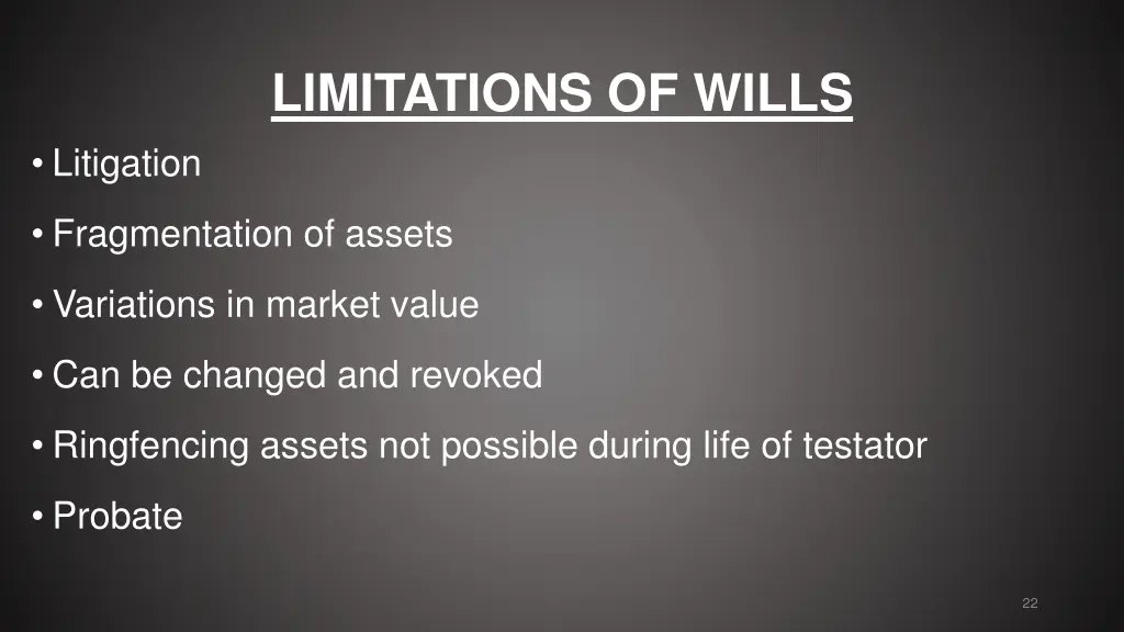 limitations of wills